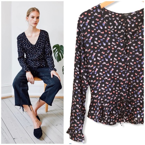 Rails Tops - Rails Beaux Mariposa Butterfly Print Top Small
